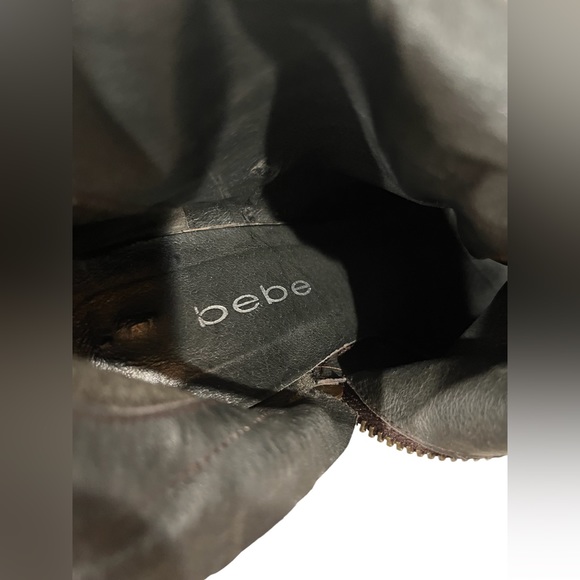 BEBE Suede Heeled Fringe Boots, size 7.5 - Picture 11 of 16